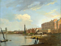 A Study of the Thames with the Final Stages of the Adelphi von William Marlow
