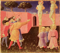 The Crucifixion and Stoning of SS. Cosmas and Damian by Fra Angelico