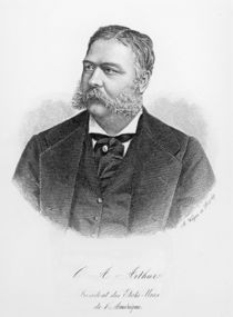 Chester Alan Arthur , engraved by A. Weger by French School
