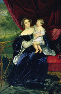 Countess Olga Ivanovna Orlov-Davydov with her daughter by Karl Pavlovich Bryullov