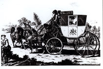 The First Mail Coach, 1784 by English School
