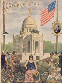 The American pavilion at the Universal Exhibition of 1900 von French School