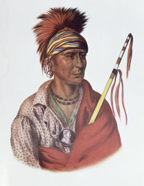 Notchimine or No Heart, an Iowa Chief von Charles Bird King