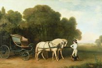 A Phaeton with a Pair of Cream Ponies in the Charge of a Stable-Lad von George Stubbs