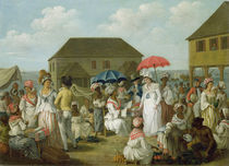 Linen Market, Dominica, c.1780 von Agostino Brunias