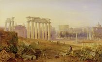 Across the Forum, Rome, 1828 by Hugh William Williams