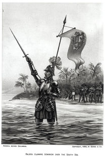 Balboa Claiming Dominion over the South Sea by American School