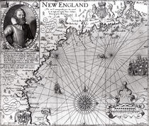 Map of the Coast of New England von Simon de Passe