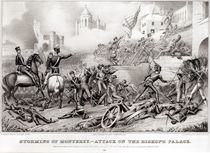 Storming of Monterey. Attack on the Bishop's Palace in 1846 by American School
