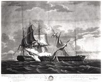 Representation of the US frigate von Thomas Birch