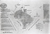 Plan of Washington D.C., pub. in 'Gazette of the United States' von Pierre-Charles L'Enfant