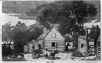 Negro Cabin, from 'A Pictorial Description of the United States' by American School