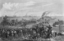 Landing of troops on Roanoke Island von William Momberger