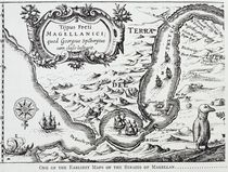 One of the earliest maps of the Straits of Magellan von Portuguese School