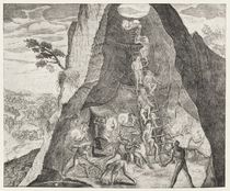 Quaint Picture of the Toilers in the Mines of Potosi by German School