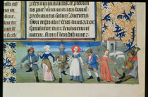Lat 873 f.21 Dance of the shepherds by French School