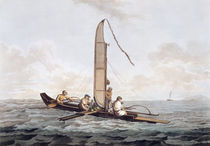 A Sailing Canoe of Otaheite von John Webber