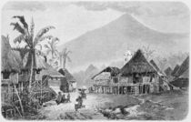 A Tagal village, Luzon in the Philippines by English School