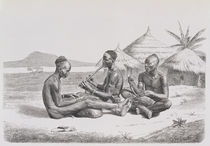 Shuli negroes playing music by Richard Buchta