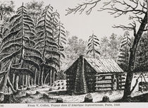 A frontier cabin, from 'The Pageant of America von American School