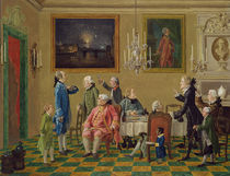 British gentlemen at Sir Horace Mann's home in Florence von Thomas Patch