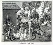 Gold Mining, from 'Santo Domingo Past and Present' by Samuel Hazard by Theodore de Bry
