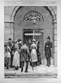 Waiting to See the Prisoners; A Sketch at Kilmainham Jail by English School