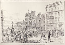 Riots in the West End of London: Mob in St. James's Street by English School