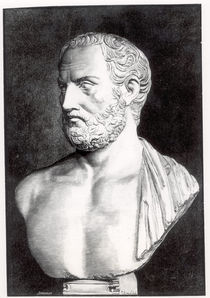 Bust of Thucydides , engraved by Barbant von Felix Jules Lacaille