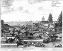 The Imperial Palace Edo, 1725 by Dutch School