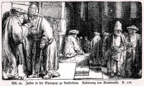 Jews in the Synagogue in Amsterdam by Rembrandt Harmenszoon van Rijn