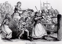 The Welsh Rioters, from The Illustrated London News von English School