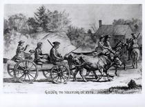 Going to Meeting in 1776, 1876 by American School