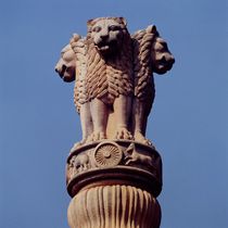 Detail from an Ashoka Pillar by Indian School
