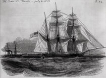 Capture of the 'Anne D. Richardson' Slaver by H. M. Steam Frigate 'Pluto' by English School