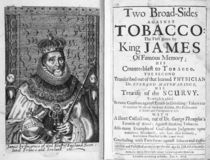 Frontispiece to 'Two Broadsides Against Tobacco' von English School