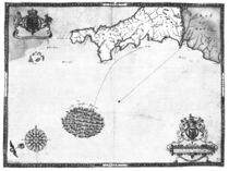 Map No. 1 showing the route of the Armada fleet von Robert Adams