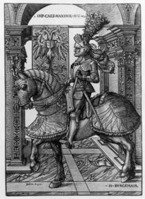 Equestrian portrait of Maximilian I c.1508 von Hans Burgkmair