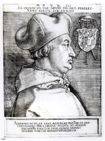 Portrait of Albert, Cardinal Elector of Mainz by German School
