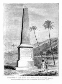Monument to Captain James Cook by English School