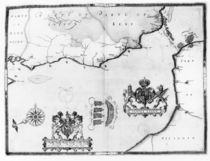 Map No.8 showing the route of the Armada fleet von Robert Adams