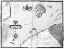 Map No.10 showing the route of the Armada fleet by Robert Adams