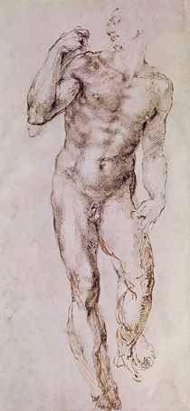 Sketch of David with his Sling by Michelangelo Buonarroti