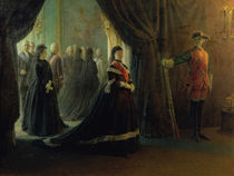 Catherine II at the Coffin of Empress Elizabeth von Nikolai Nikolajevitch Gay