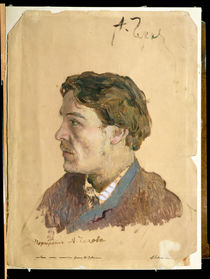Portrait of Anton Chekhov von Isaak Ilyich Levitan