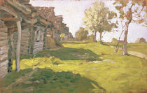 Sunlit Day. A Small Village by Isaak Ilyich Levitan
