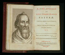 Portrait of Juvenal from 'The Satires of Juvenal and Aulius Flaccus' by English School