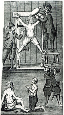 Dutch Settlers at Amboyna Torture an English Merchant von English School