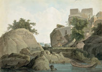 Fakir's Rock at Sultanganj by Thomas & William Daniell
