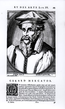Portrait of Gerard Mercator engraved by Nicolas II de Larmessin by French School